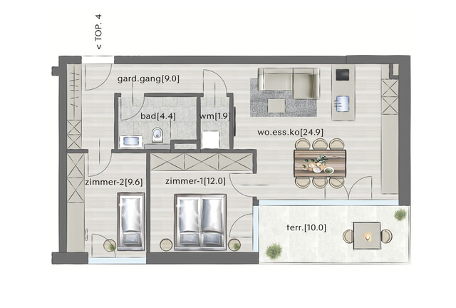 3 Zimmer-Wohnung | Götzis | Terrasse