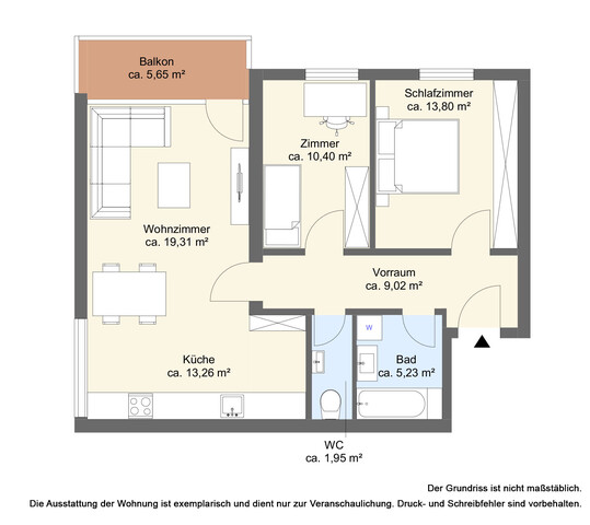 Gemütliche 3 Zimmerwohnung im Zentrum von Höchst