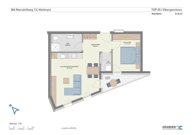 Helle 2-Zi-Wohnung mit Abstellraum