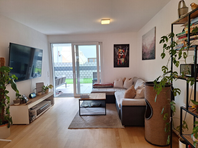 Moderne Gartenwohnung mit einem Tiefgaragenplatz in Feldkirch-Gisingen