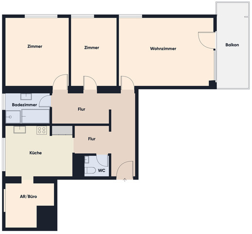 Großzügige, frisch renovierte 3,5-Zimmer-Wohnung mit Terrasse