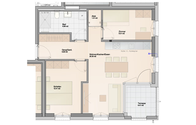 In Bau: 3-Zimmer Wohnung mit Terrasse (Top B05)