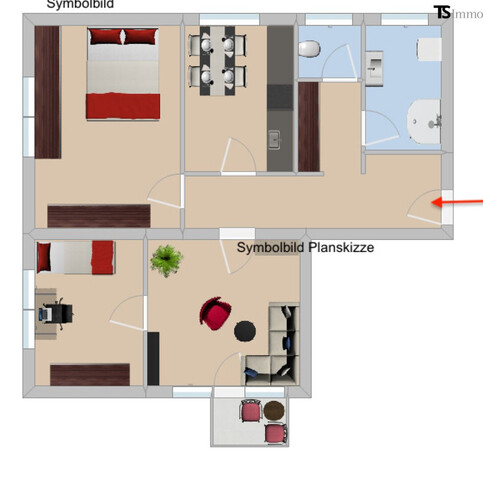 Feldkirch-Tisis: Großzügige 3,5-Zimmer-Wohnung ca. 75 m2 mit kleinem Balkon – nahe LKH & Grenze Liechtenstein