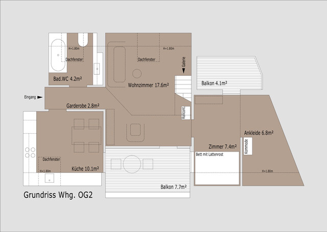 Heimelige Maisonette-Wohnung in Feldkirch-Tisis