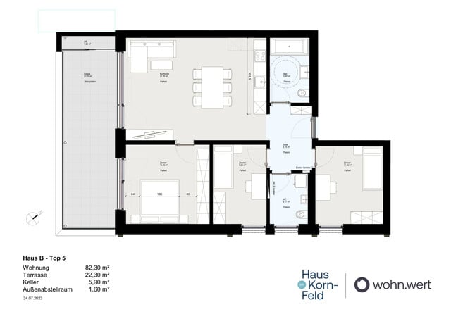 4-Zimmer-Terrassenwohnung in Götzis - Ruhelage / Top B5