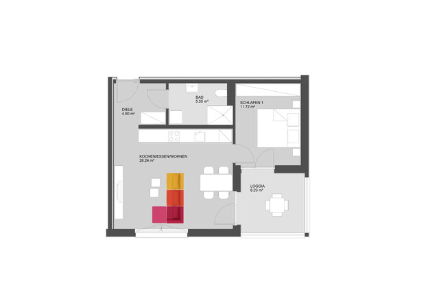 2-Zi-Dachgeschosswohnung mit großem Kellerabteil. Achtung: Wir besichern Ihre bestehende Immobilie!