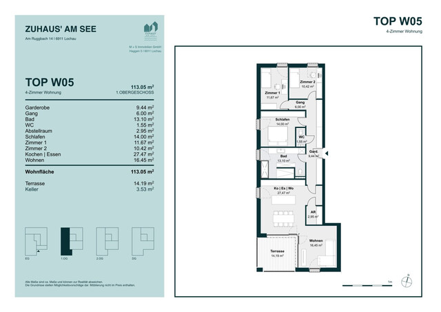 Neubau: Exklusives Wohnen am Bodensee – 4-Zimmer Wohnung mit Terrasse Top 5