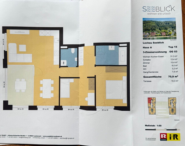 Helle 3-Zimmer-Wohnung mit Balkon - wenige Schritte vom Bodensee in Lochau