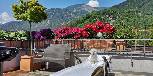 Exklusive Penthouse-Maisonette mit 100 m² Dachterrasse und Alpenpanorama!