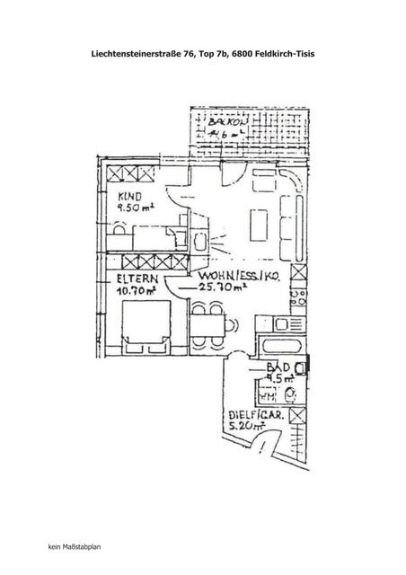 Grenzgänger aufgepasst: Tolle 3-Zimmerwohnung mit Balkon in Feldkirch-Tisis zu vermieten!
