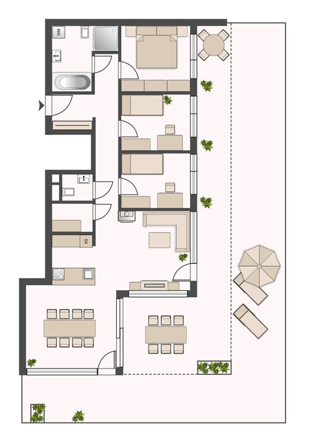 4-Zimmer-Dachterrassenwohnung mit 145 m² Traum-Terrasse in Feldkirch
