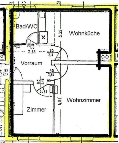 Charmante 2,5-Zimmer-Wohnung im Hochparterre - renoviert, gepflegt und naturnah gelegen