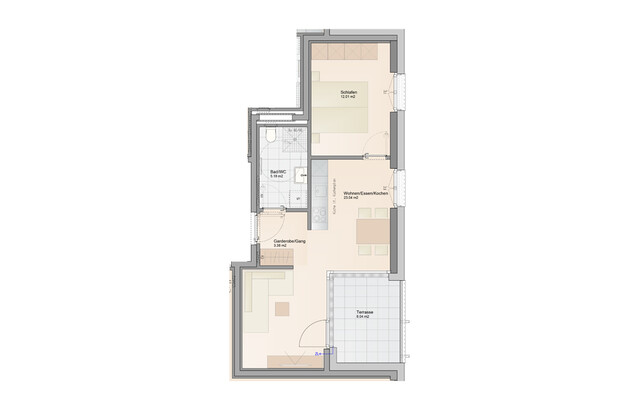 Baustart fixiert! Perfekt aufgeteilte 2-Zimmer Terrassenwohnung (Top A05)