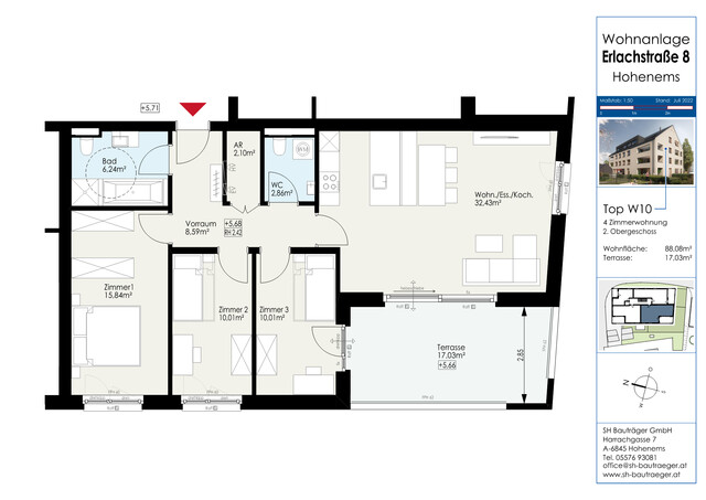 Ankommen in der Eleganz - bezugsfertige 4 Zimmer Neubauwohnung.