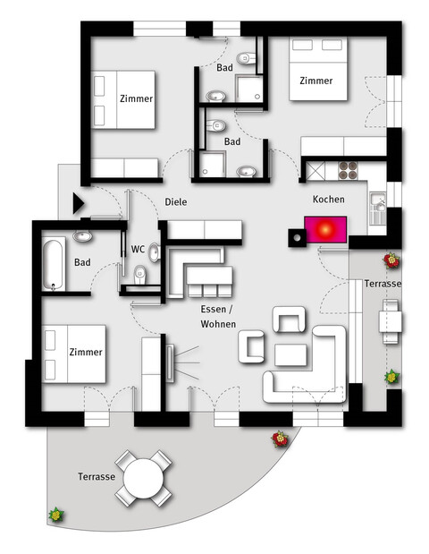 Aussicht garantiert – Attraktive Ferienwohnung am Bürserberg