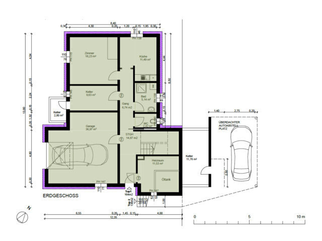 Zweifamilienhaushälfte über 2 Etagen mit Garten & Garage- Fussach 