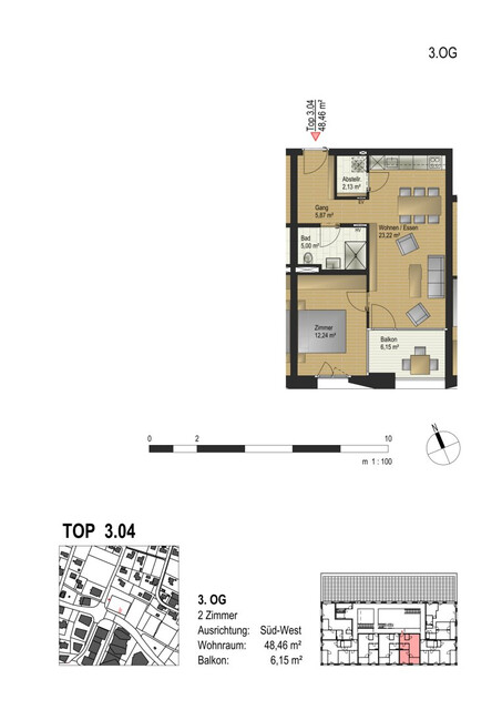 2-Zimmerwohnung | mehr Licht, mehr Aussicht am Garnmarkt