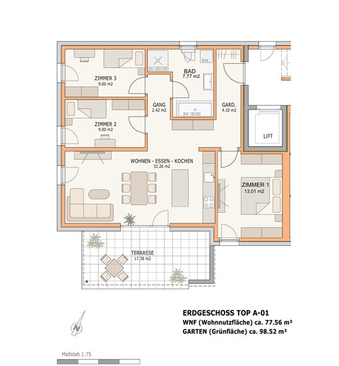 Gartenwohnung für Familien – leistbar wohnen im Grünen - Gaißau Flurweg - Top 1