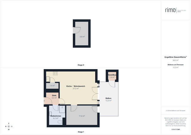 Zentral und sonnig wohnen in der schönen Wohngemeinde Ludesch - Neuwertige 2-Zi Wohnung mit Balkon & Garage
