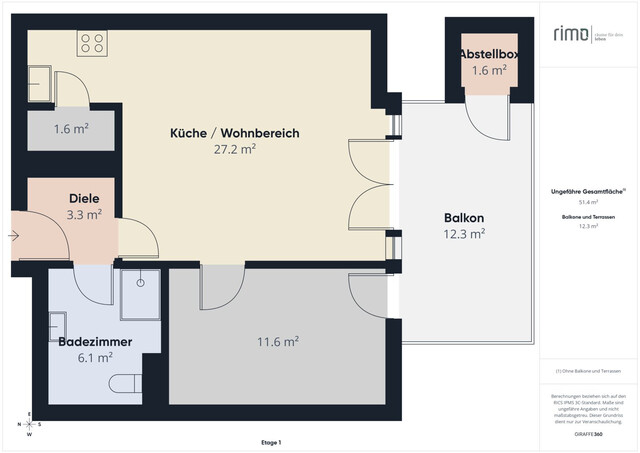 Zentral und sonnig wohnen in der schönen Wohngemeinde Ludesch - Neuwertige 2-Zi Wohnung mit Balkon & Garage