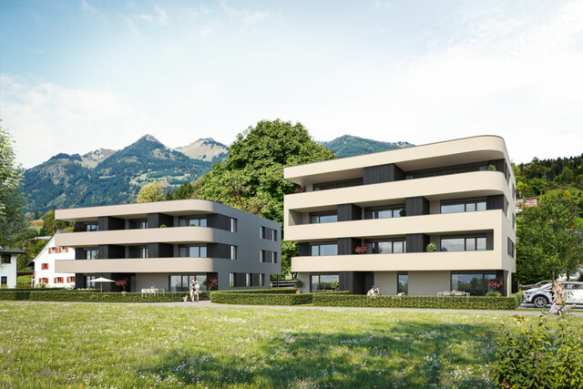 Zentral und sonnig wohnen in der schönen Wohngemeinde Ludesch - Neuwertige 2-Zi Wohnung mit Balkon & Garage