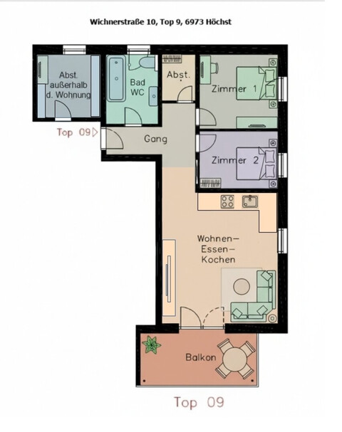 Ihr neues Zuhause in Höchst – Moderne 3-Zimmerwohnung mit Balkon im 2. Obergeschoss zu vermieten!