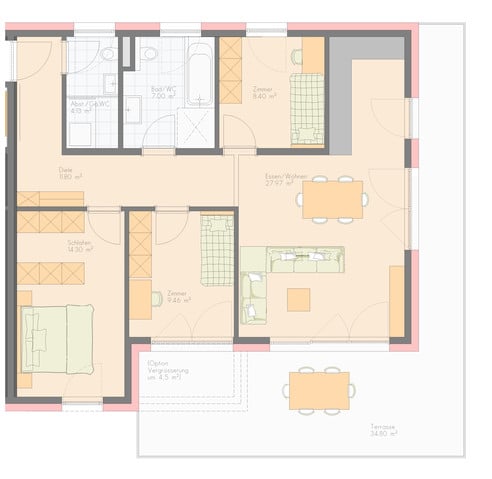 4-Zimmerwohnung im Dachgeschoss, TOP9, Kleinwohnanlage mit nur 9 Wohneinheiten im Hatlerdorf