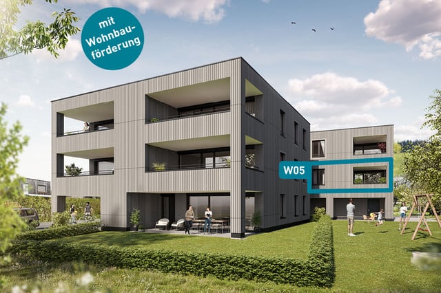 Wohnen in bevorzugter Lage! 4-Zimmer-Terrassenwohnung W05 in Wolfurt!