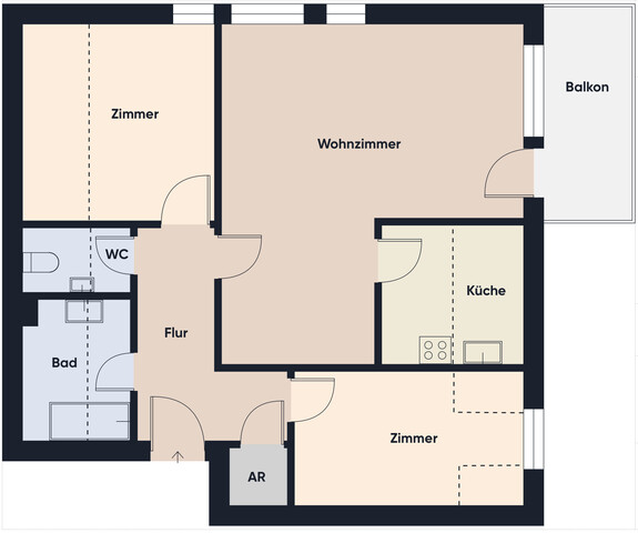 Gemütliche 3-Zimmer-Dachgeschosswohnung in toller Lage in Lustenau
