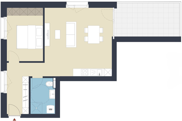 2 ZIMMER WOHNUNG MIT BALKON ZU VERKAUFEN