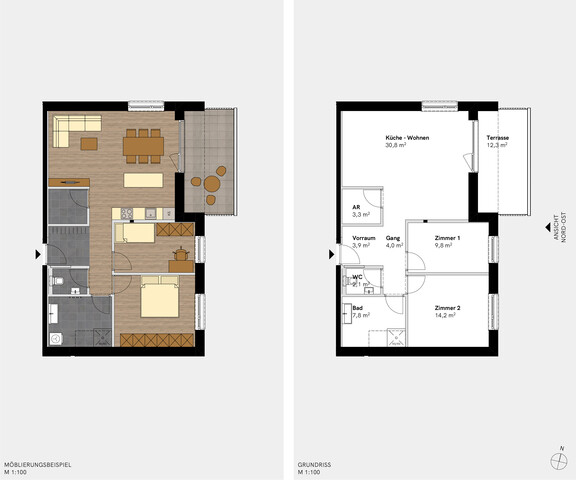 Schöne 3-Zimmer Terrassenwohnung in Tschagguns