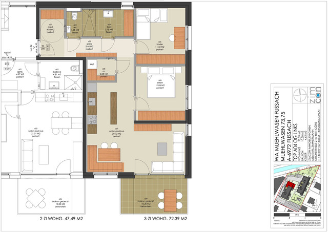 3-Zi. Südwohnung Top A4 mit Wohnbauförderung