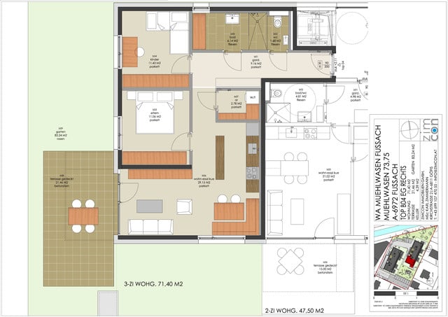 Top B4 Gartenwohnung mit 83 m² Garten um mtl. € 1.288,-*