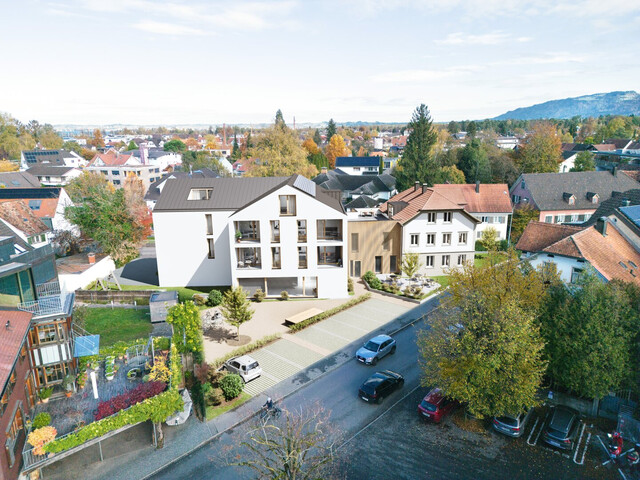 Exklusives 3-Zimmer-Penthouse mit riesiger Dachterrasse im Zentrum von Hard - Erstbezug!