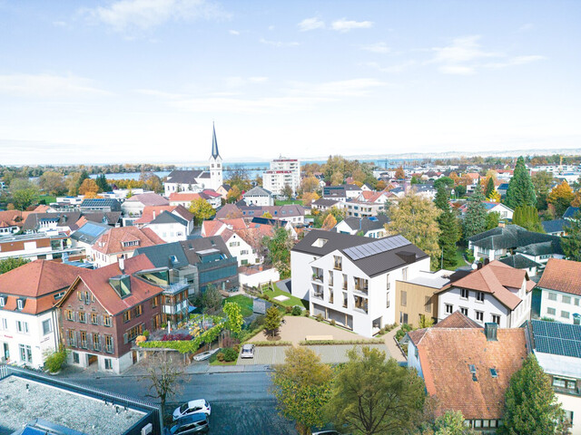 Exklusives 3-Zimmer-Penthouse mit riesiger Dachterrasse im Zentrum von Hard - Erstbezug!