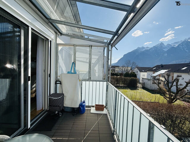 Bludenz: 2-Zimmer-Maisonette-Wohnung ca. 57 m² mit überdachtem Balkon – großzügiges Wohnen auf zwei Ebenen