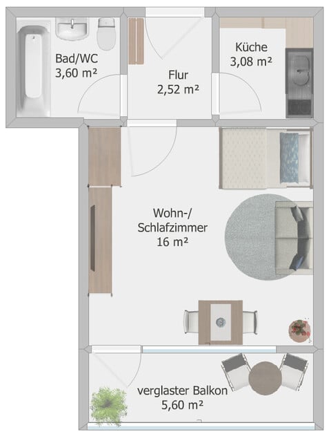 Toplage in Bregenz – Reizende Singlewohnung zu vermieten