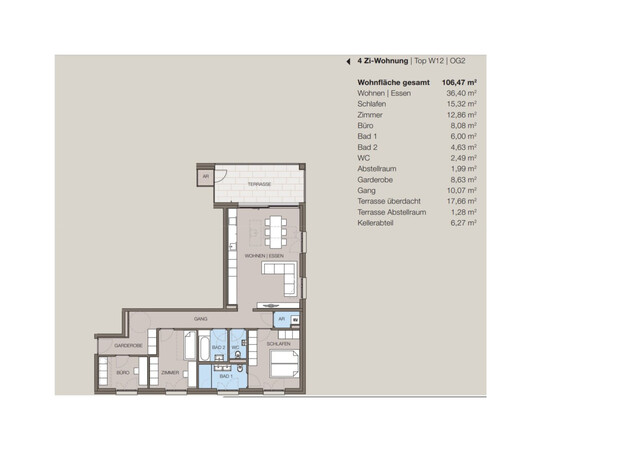 Exklusives Wohnen auf über 100m2 im Herzen von Hard!