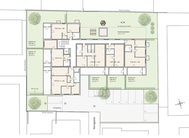 3-Zi-Terrassenwohnung TOP 7 in Rankweil-Brederis, Korngasse 5