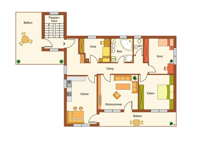 Helle 4,5-Zimmer-Wohnung nahe Schweiz – großzügig, 2 Terrassen, eigener Eingang