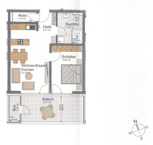 Neuwertige 2-Zimmer-Terrassenwohnung in ruhiger Wohngegend in Altach zu vermieten