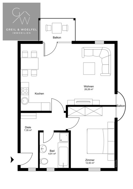 **Modernisierte 2-Zimmer-Wohnung in Höchst – kompakt, gepflegt & attraktiv gelegen**