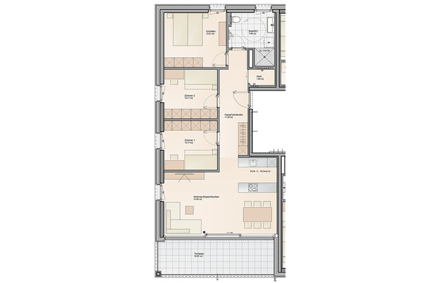 Große 3-Zimmer Terrassenwohnung (Top C04)