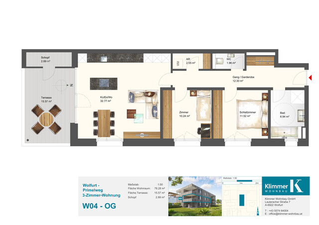 Erstbezug: 3-Zimmer-Terrassenwohnung W04 / MIETE