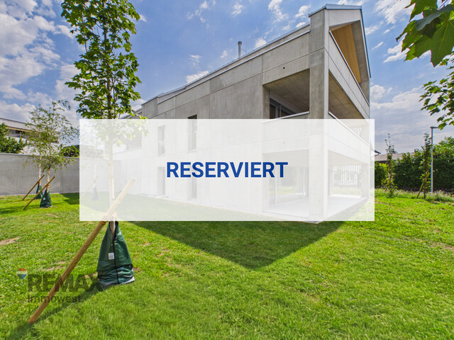 Moderne 3-Zimmer-Erstbezugswohnung mit privatem Garten, großen Fensterfronten und viel Tageslicht