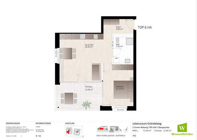 2 Zimmer Terrassenvergnügen (HA Top 06)