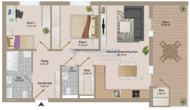 NEUWERTIGE 3-Zimmerwohnung mit hochwertiger Ausstattung!