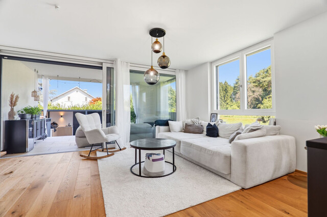 Moderne 3-Zimmer-Gartenwohnung mit Terrasse und Stellplatz in Hard