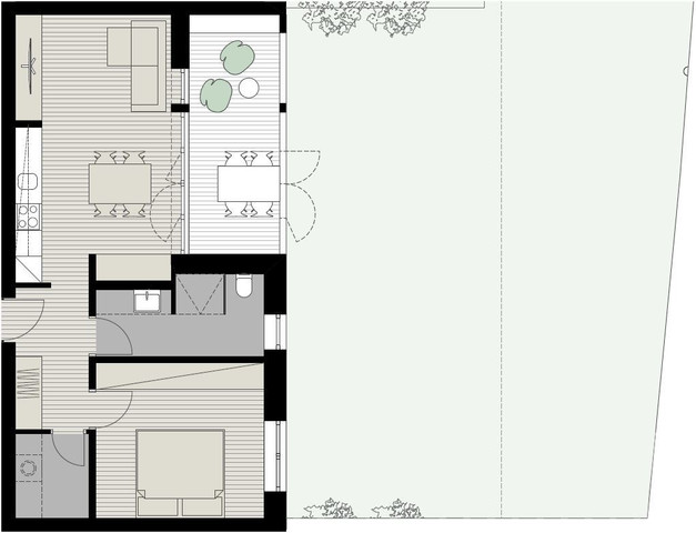 Starter Wohnung - 2-Zimmer Gartenwohnung mit Terrasse! Top 4