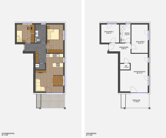 3-Zimmer Terrassenwohnung in Koblach